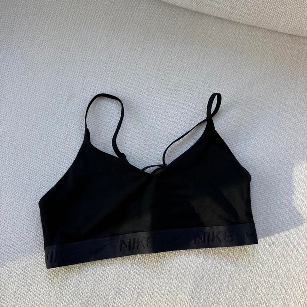 Nike dri fit indy black strappy sports bra
